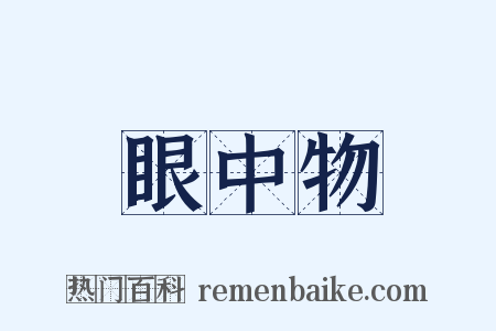 眼中物是什么意思的图片